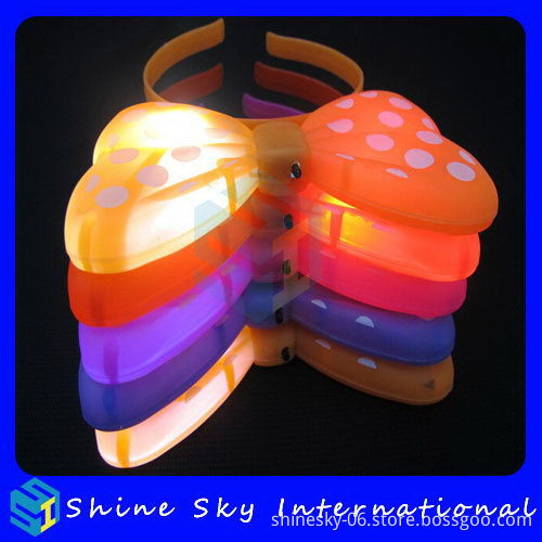Fashionable Cheapest Led Flashing Heart Fiber Head Bopper